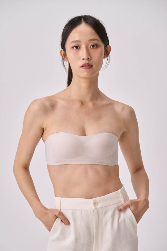 柔亮・ストロングサポートブラ｜グレー