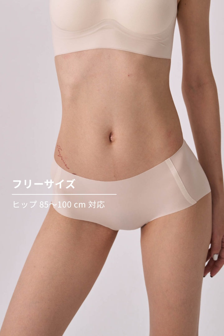無痕・雲感ハイウエストショーツ｜クリーミーホワイト
