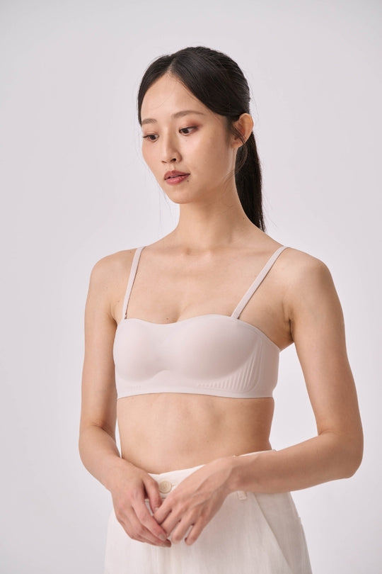 柔亮・ストロングサポートブラ｜グレー