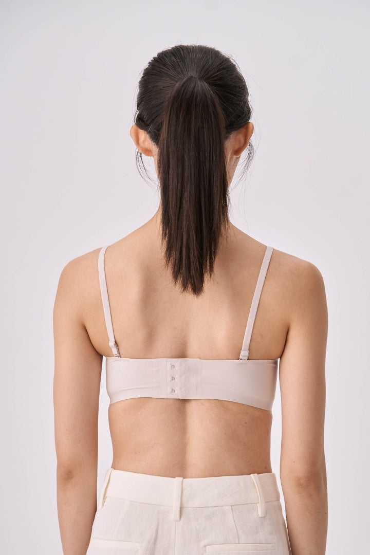 柔亮・ストロングサポートブラ｜グレー