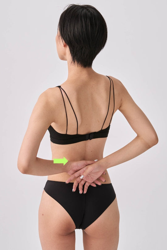 コットンソフトトライアングルブラ｜ブラック