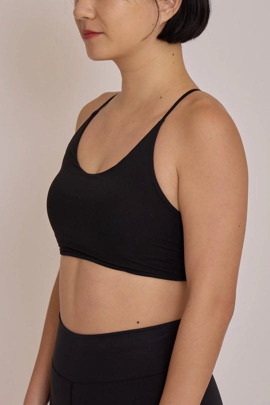 細紐Y型ブラトップ｜ブラック