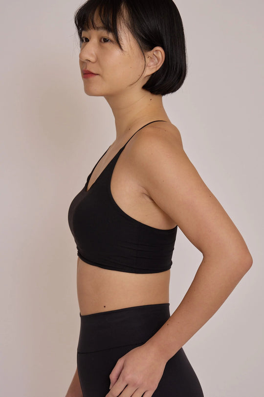 細紐Y型ブラトップ｜ブラック