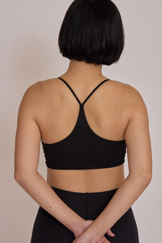 細紐Y型ブラトップ｜ブラック