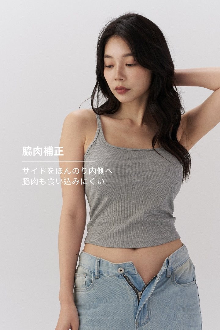 バックオープンブラトップ｜ライトグレー