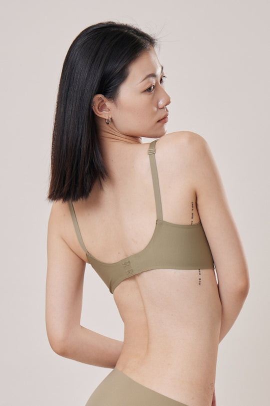 柔亮・ソフトサポートブラ｜マッチャ