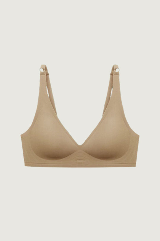 柔亮・ソフトサポートブラ｜カーキ