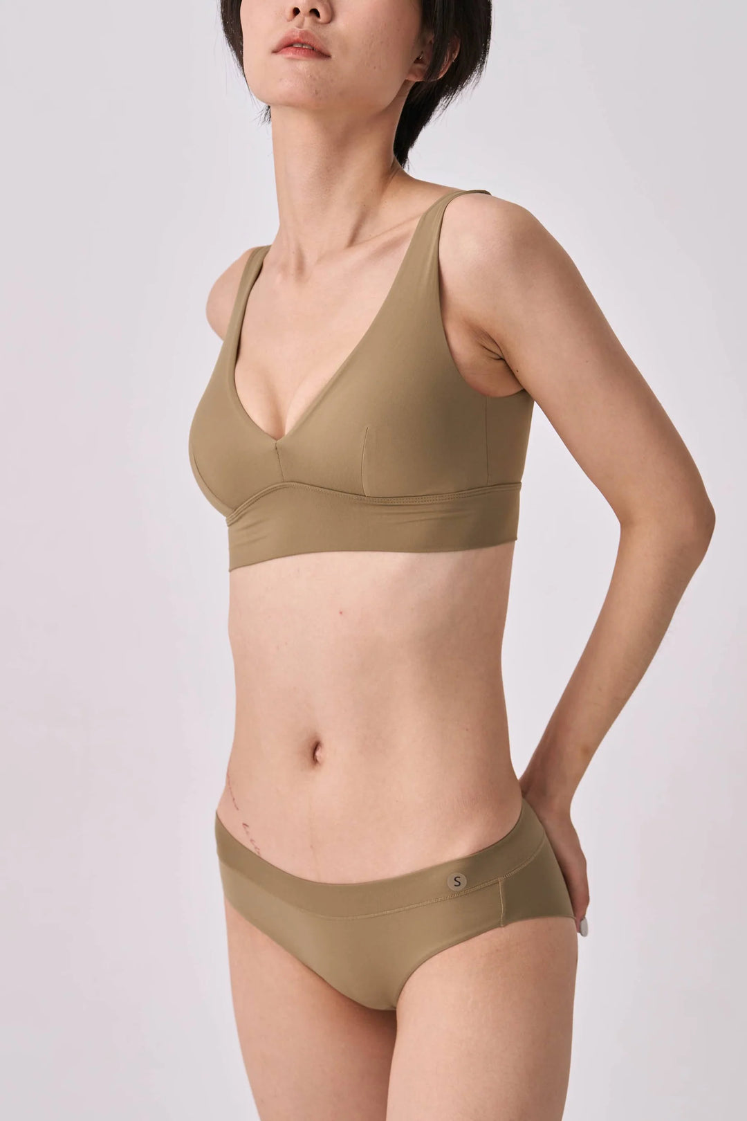 通気性ワイドウエストショーツ｜グリーン