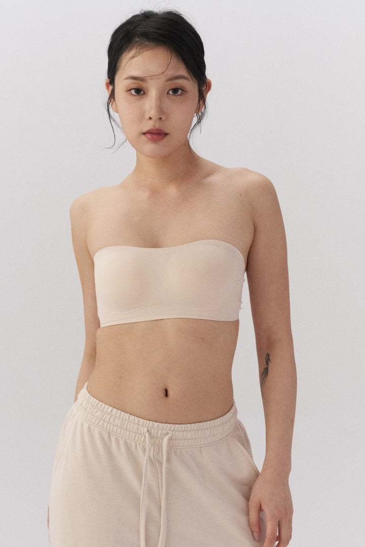 柔韌・スフレベアトップブラ｜ライトグレー
