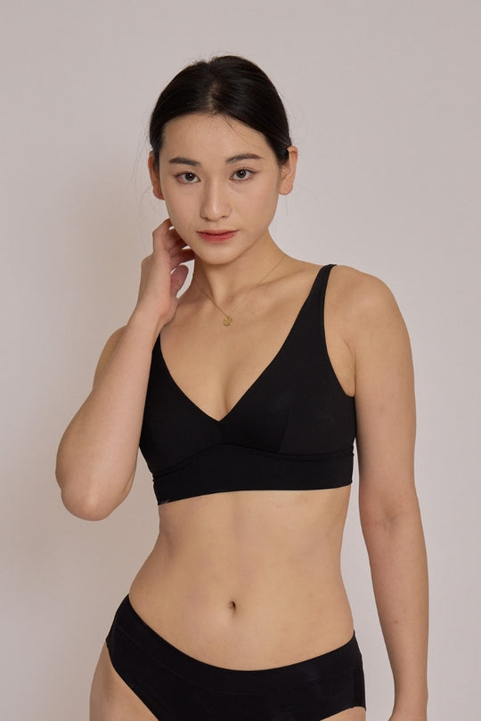 柔韌・マットグロウフィットリフトブラ｜ブラック
