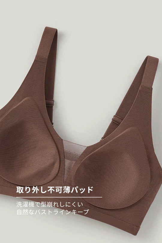 柔亮・シアーレイヤ 3/4 cup ブラ｜パープル