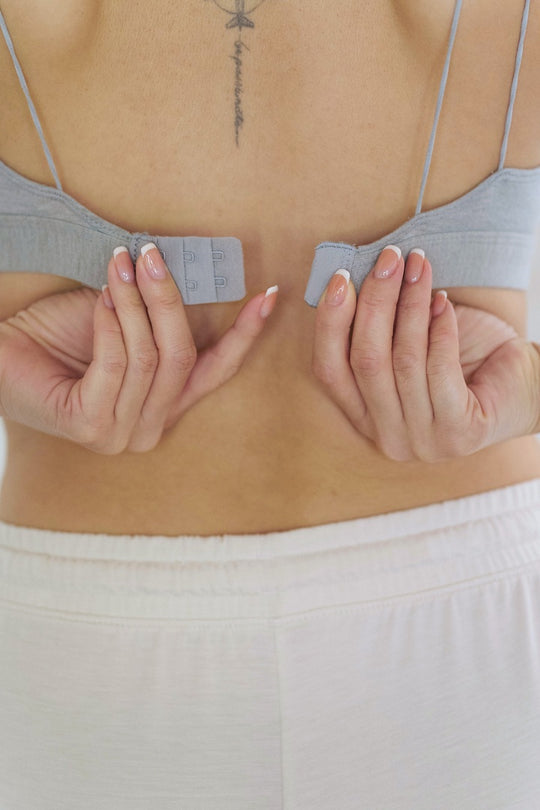 柔韌・コットン天竺ブラ｜セサミグレー