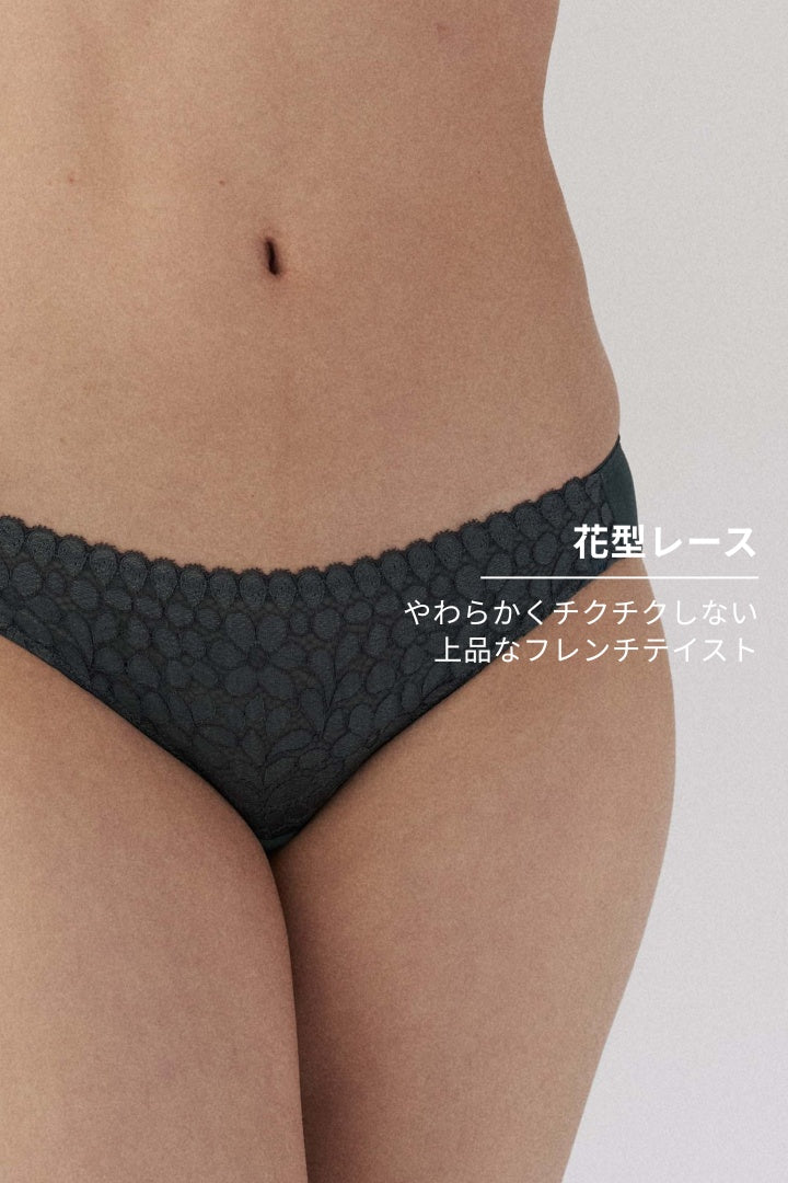 柔絲・ソフトレースショーツ｜アーミーグリーン