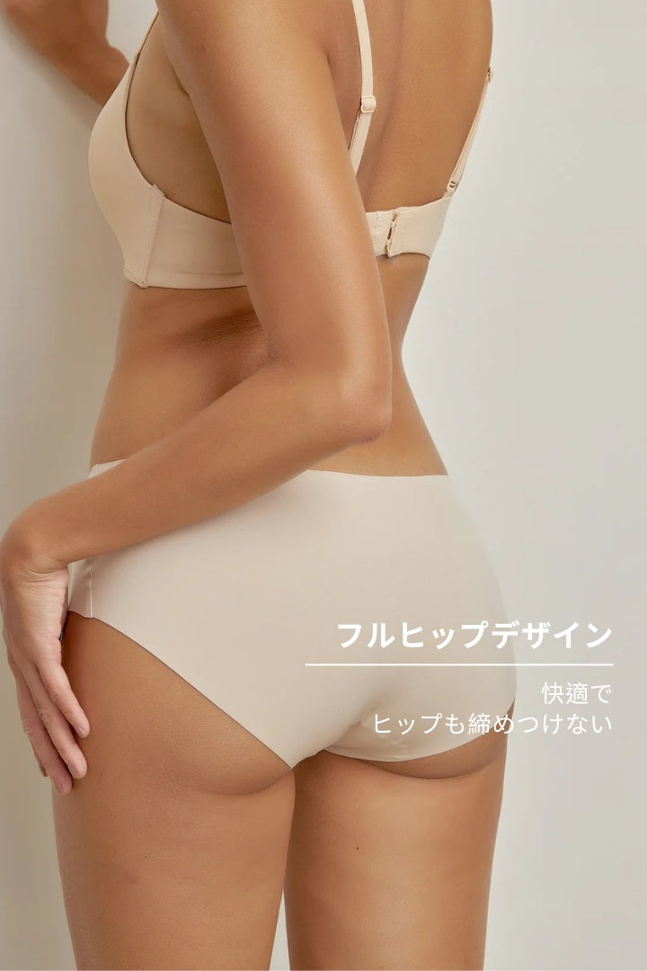無痕・ローライズヒップフィットショーツ｜ベージュ