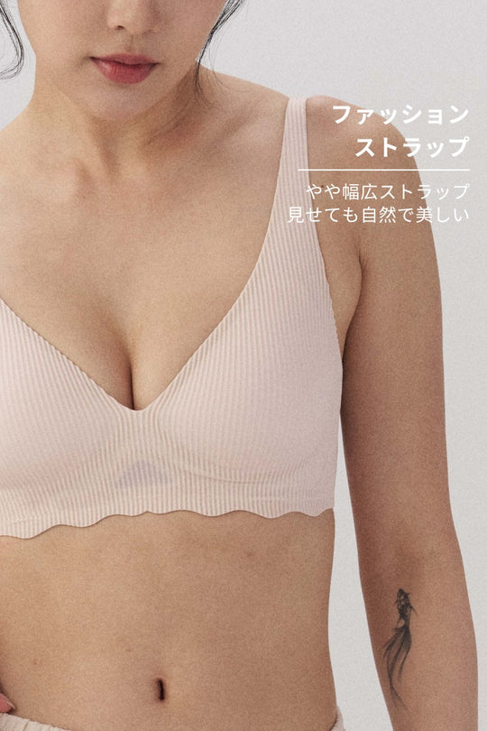 柔亮・リブブラ｜ライトピンク