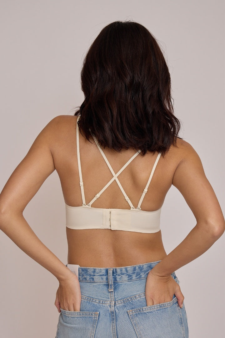 柔亮・ナチュラル 3/4 cup ブラ｜アイボリー