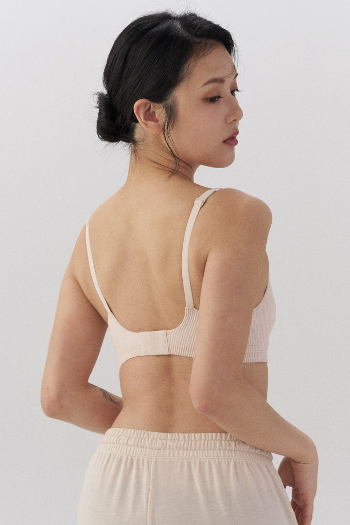 柔亮・リブブラ｜ライトピンク