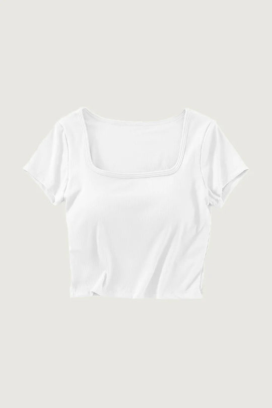 スクエアネックブラトップ｜ホワイト