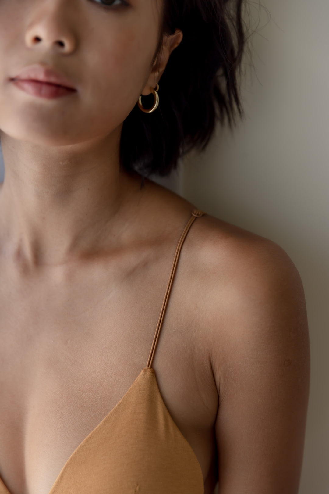 ビキニ三角ブラレット 上下セット｜イエロー